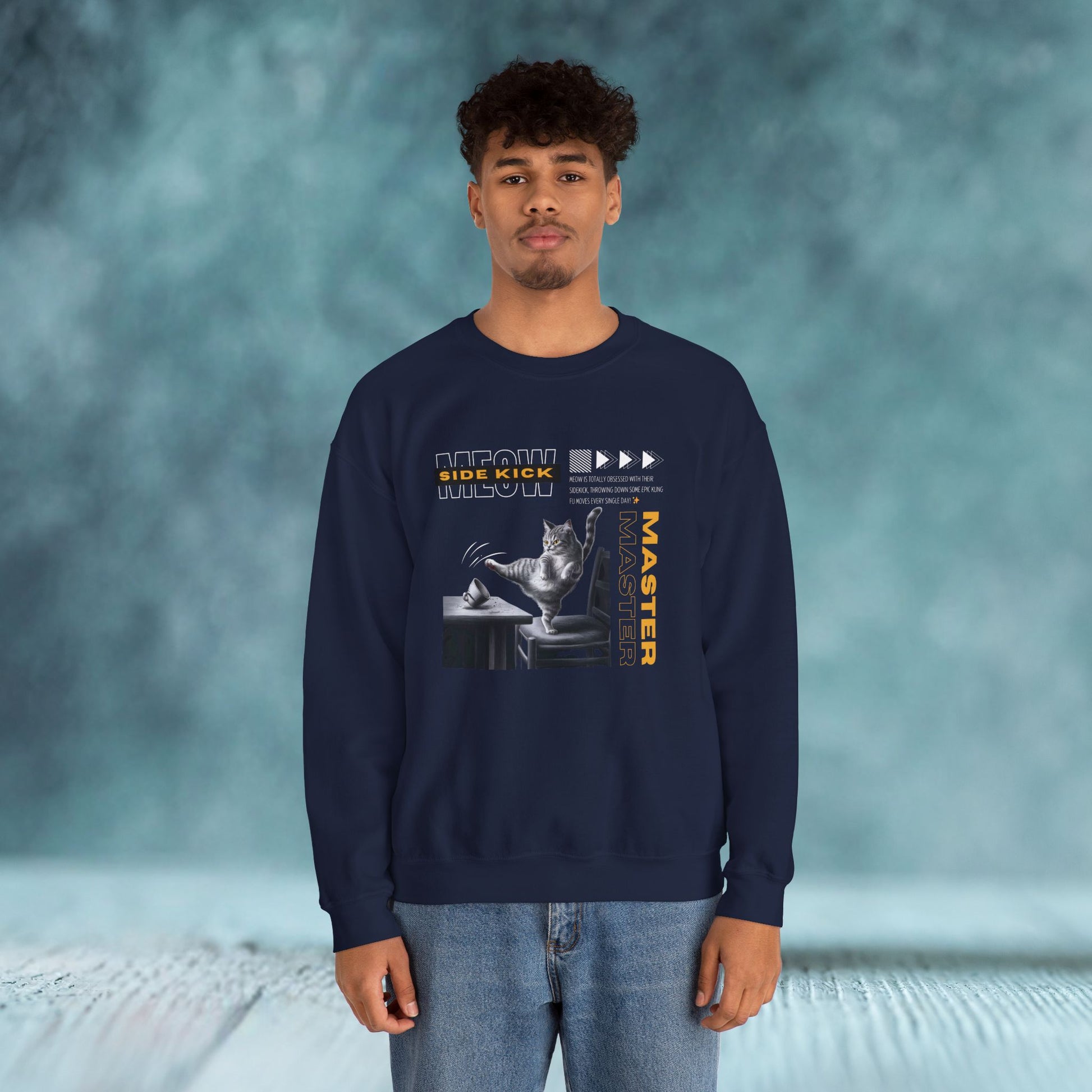 Meow Side Kick Unisex Sweatshirt - furevermama