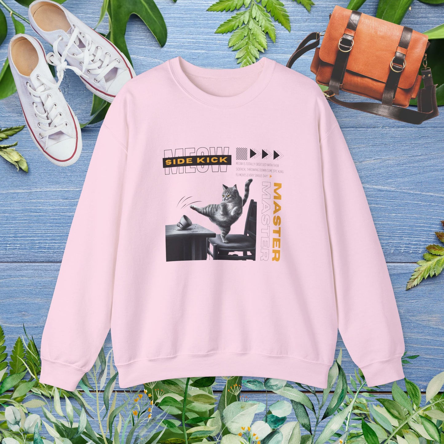 Meow Side Kick Unisex Sweatshirt - furevermama