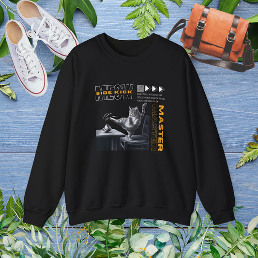 Meow Side Kick Unisex Sweatshirt - furevermama
