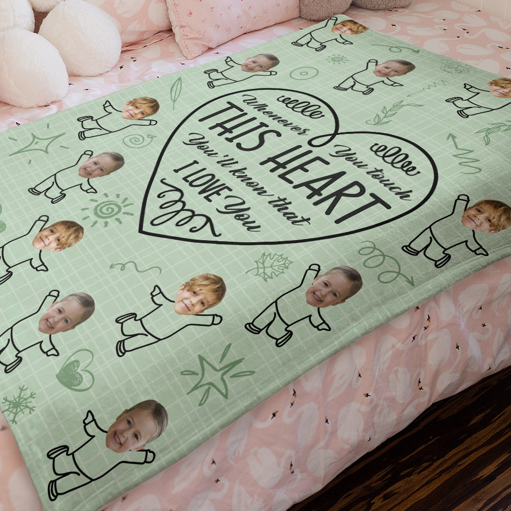 Cute Custom Face Love You Blanket - furevermama