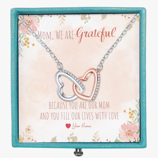Connected Hearts Necklace With Mother's Gift Card - furevermama