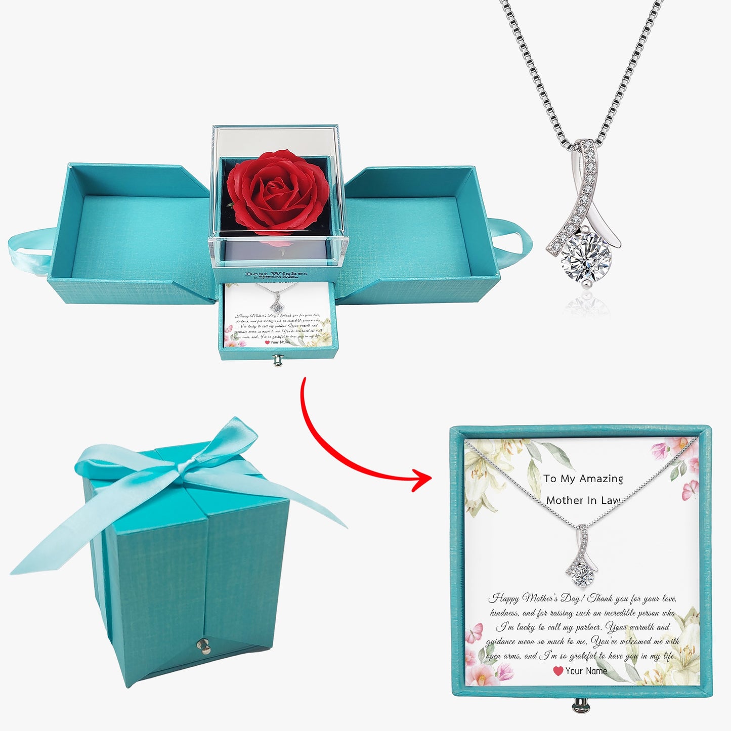 Elegant Necklace with Gift Box For Mother In Law - furevermama