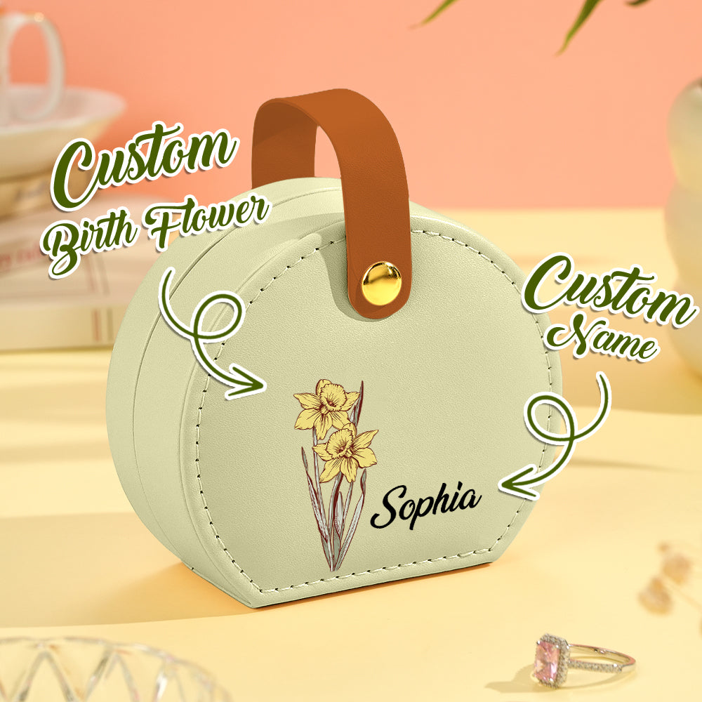 custom birth flower and name make up bag - furevermama