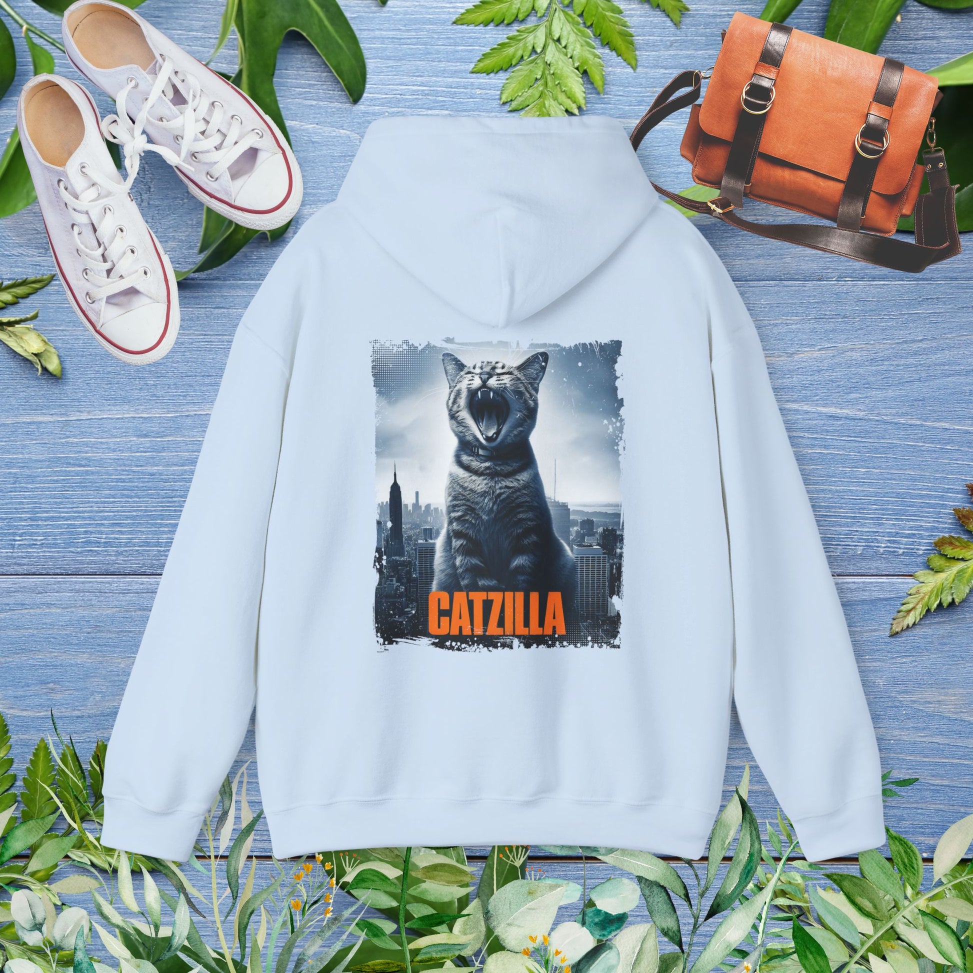 Catzilla Unisex Hoodie (Back Print) - furevermama