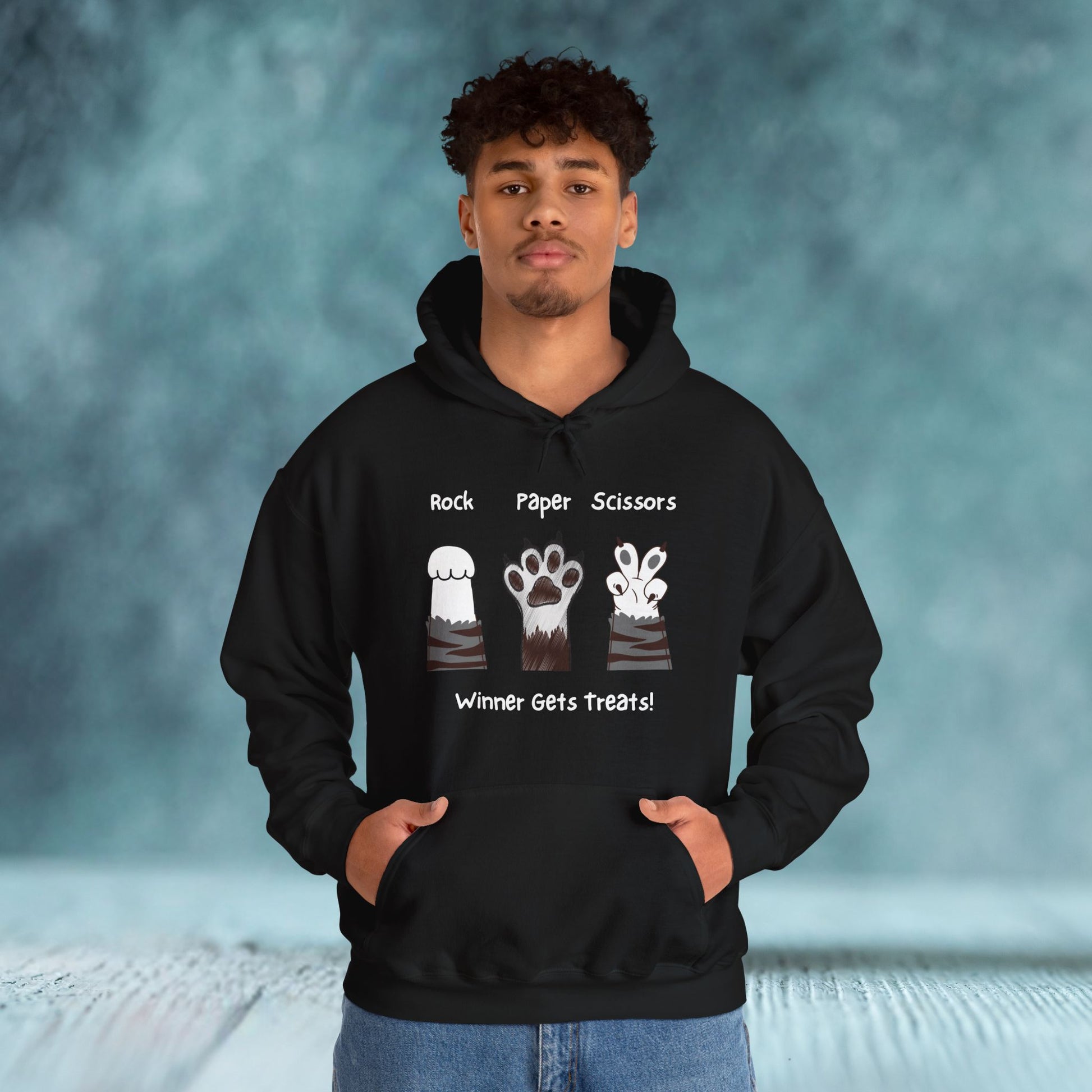 Paw's Paper Rock Scissors Unisex Hoodie - furevermama