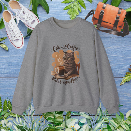 Cat and Coffee Sweatshirt - furevermama