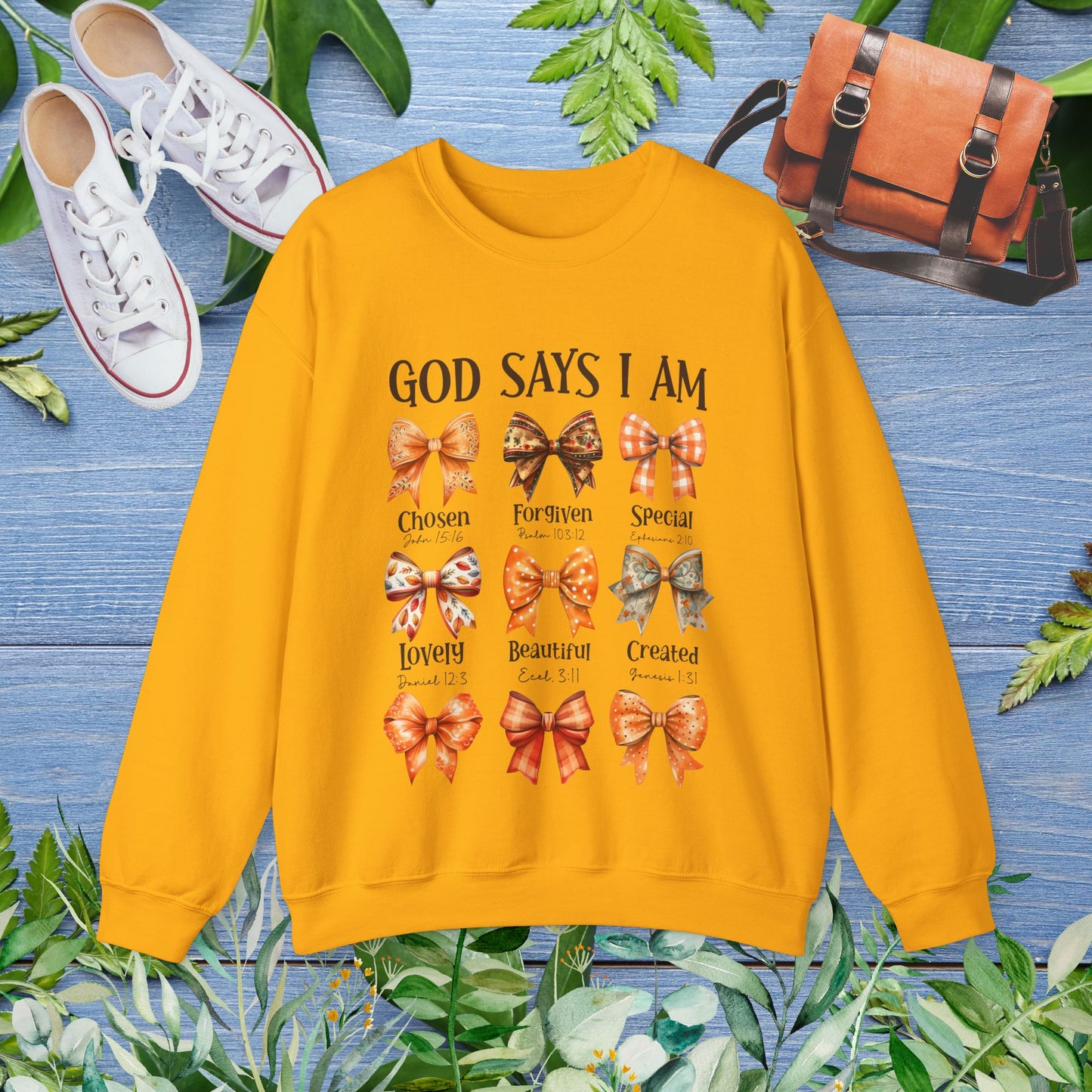 God Says I Am Crewneck Sweatshirt - furevermama