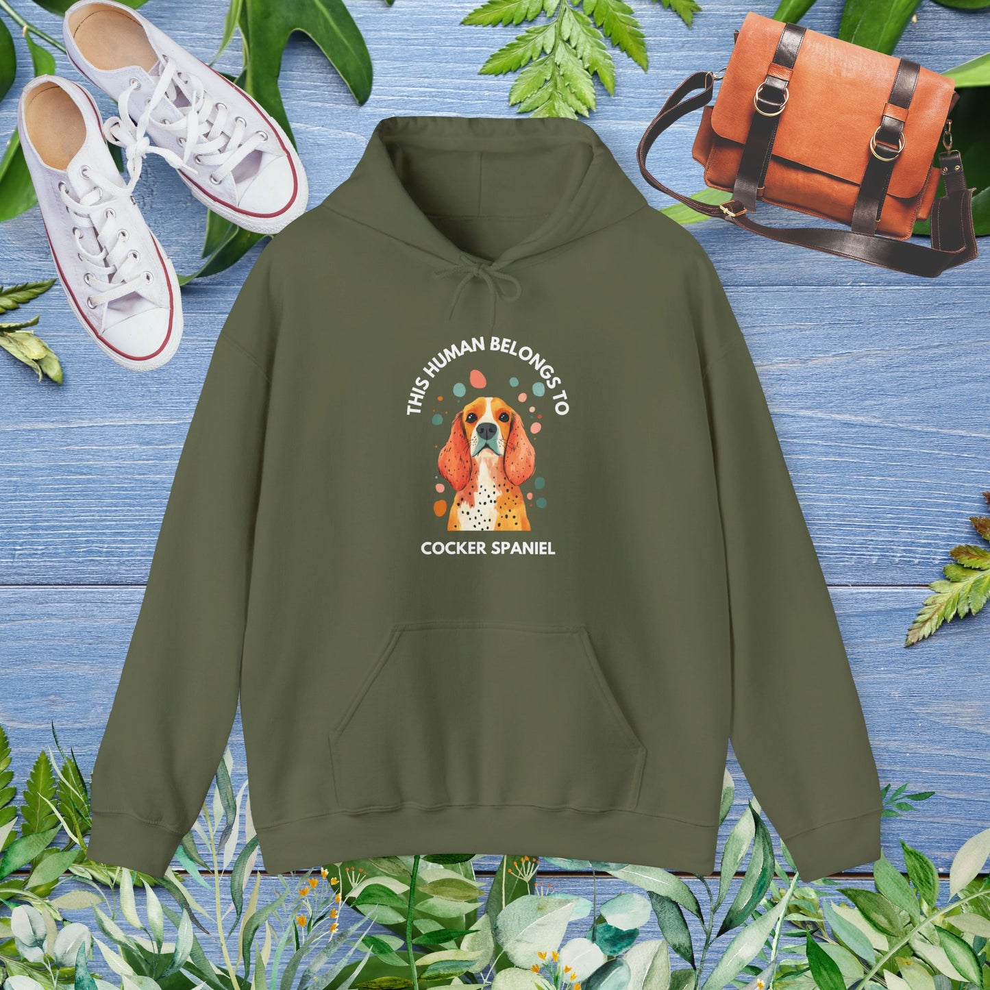 This Human Belongs To Cocker Spaniel Hoodie - furevermama