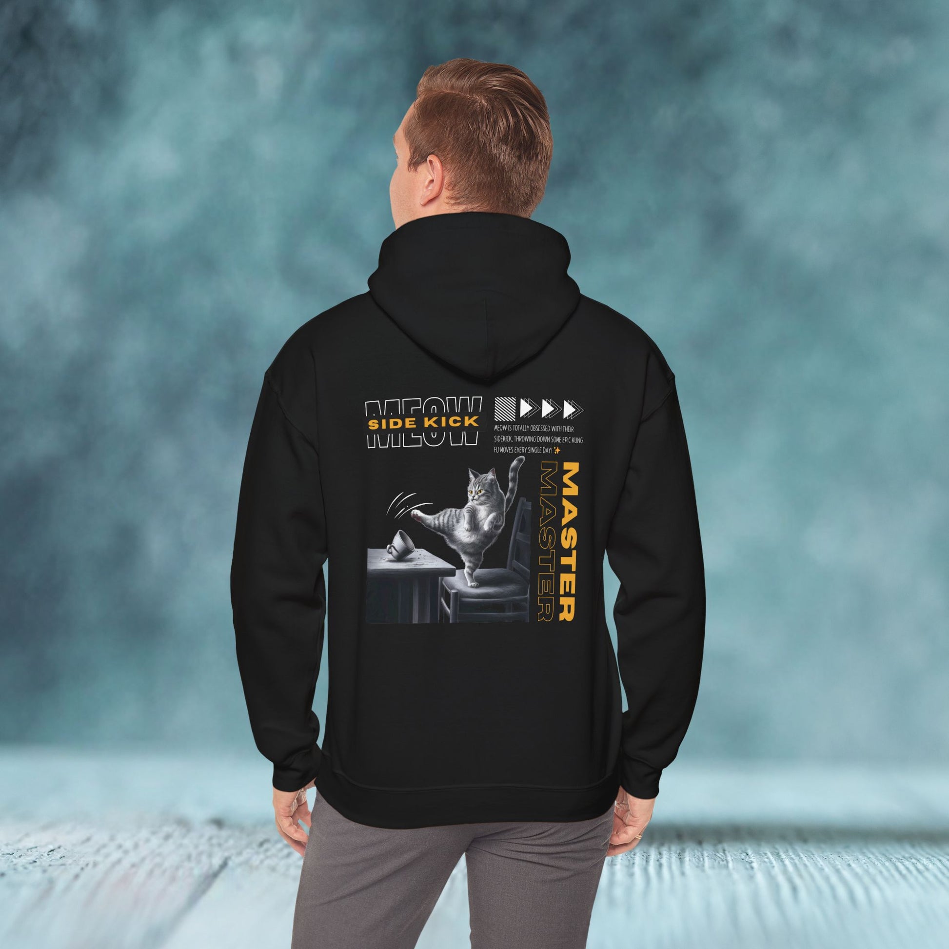 Meow Side Kick Unisex Hoodie (Double-Sided) - furevermama