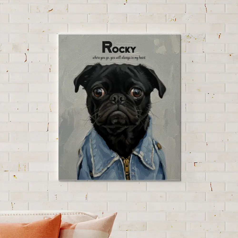 Custom Photo To Painting Style Vertical Canvas