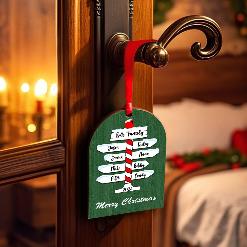 Personalized Christmas Ornaments with Family Name Ornament for Christmas Gift