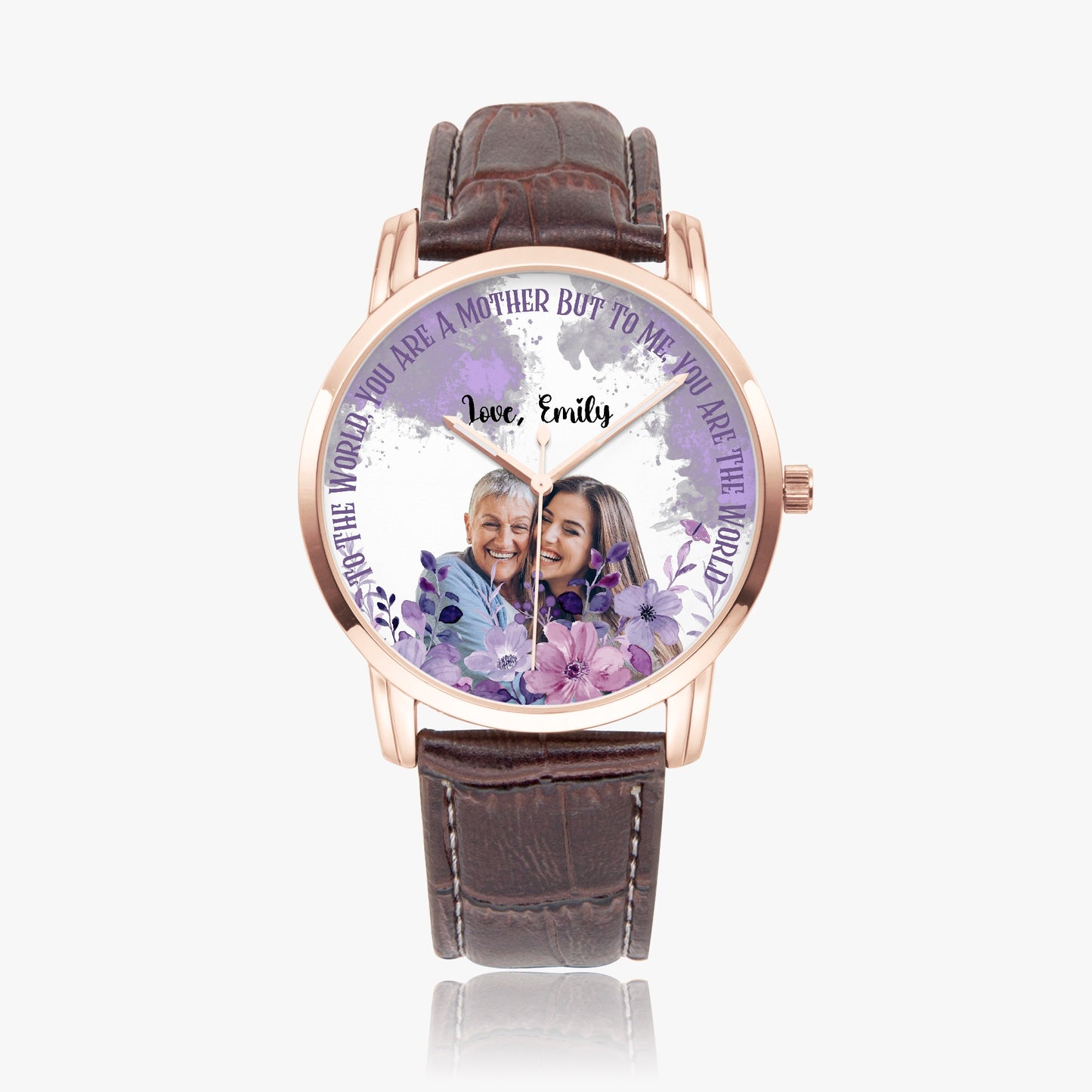 Personalized Premium Wide Type Quartz Watch - With Your Photo and Name - furevermama