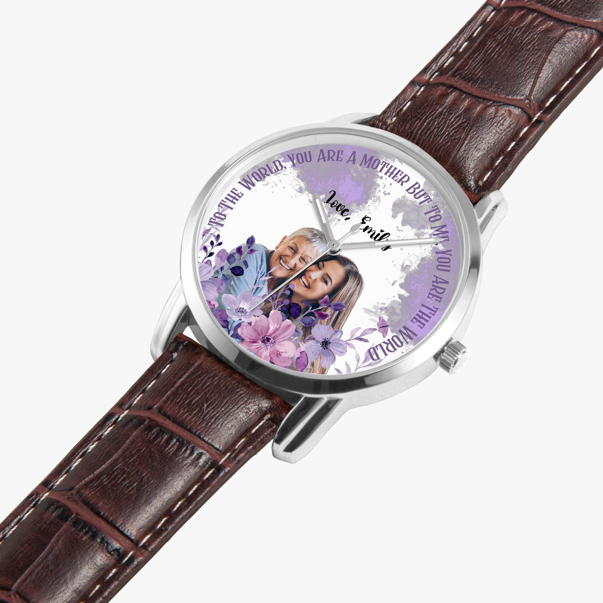 Personalized Premium Wide Type Quartz Watch - With Your Photo and Name - furevermama