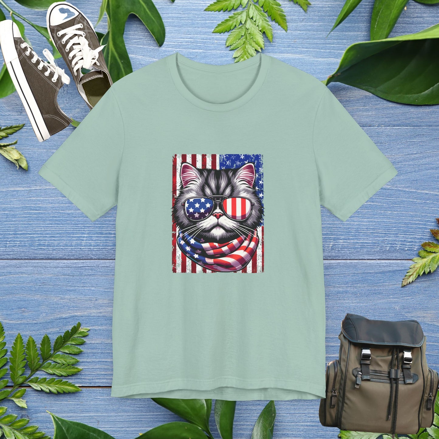 Patriotic Cat Unisex T-Shirt - furevermama