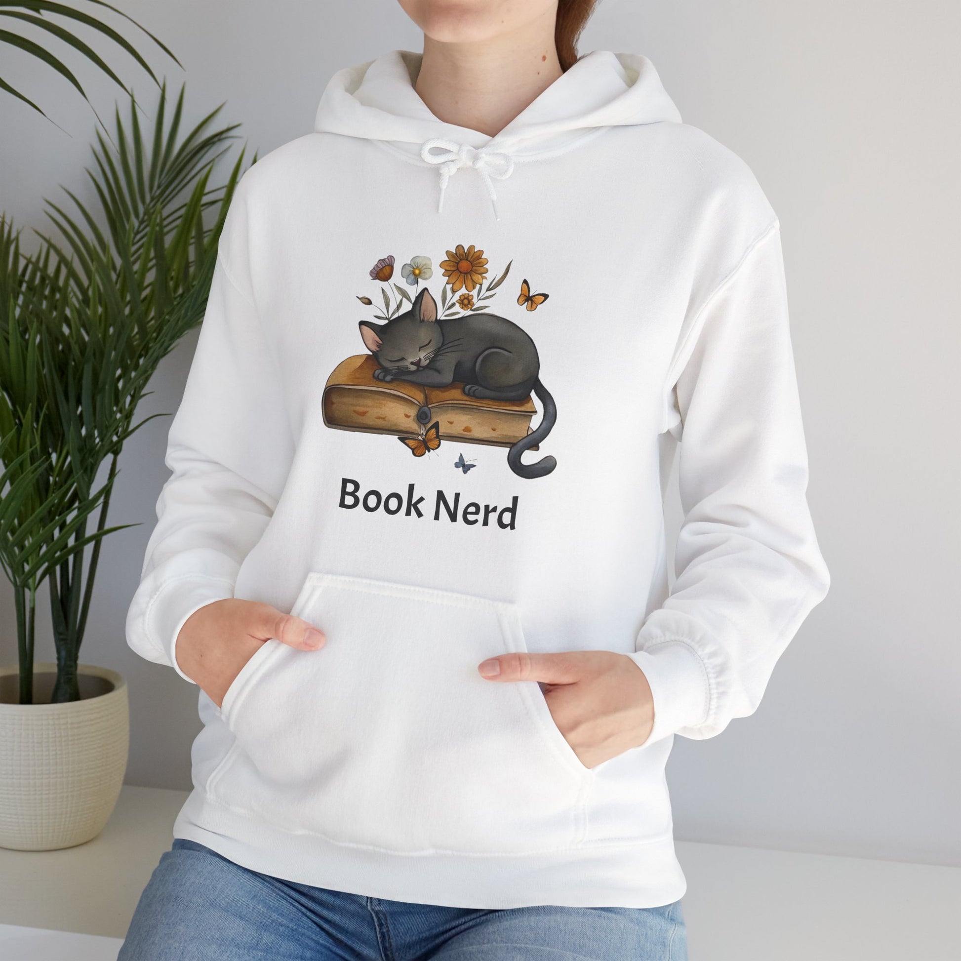 Cat The Book Nerb Unisex Hoodie - furevermama