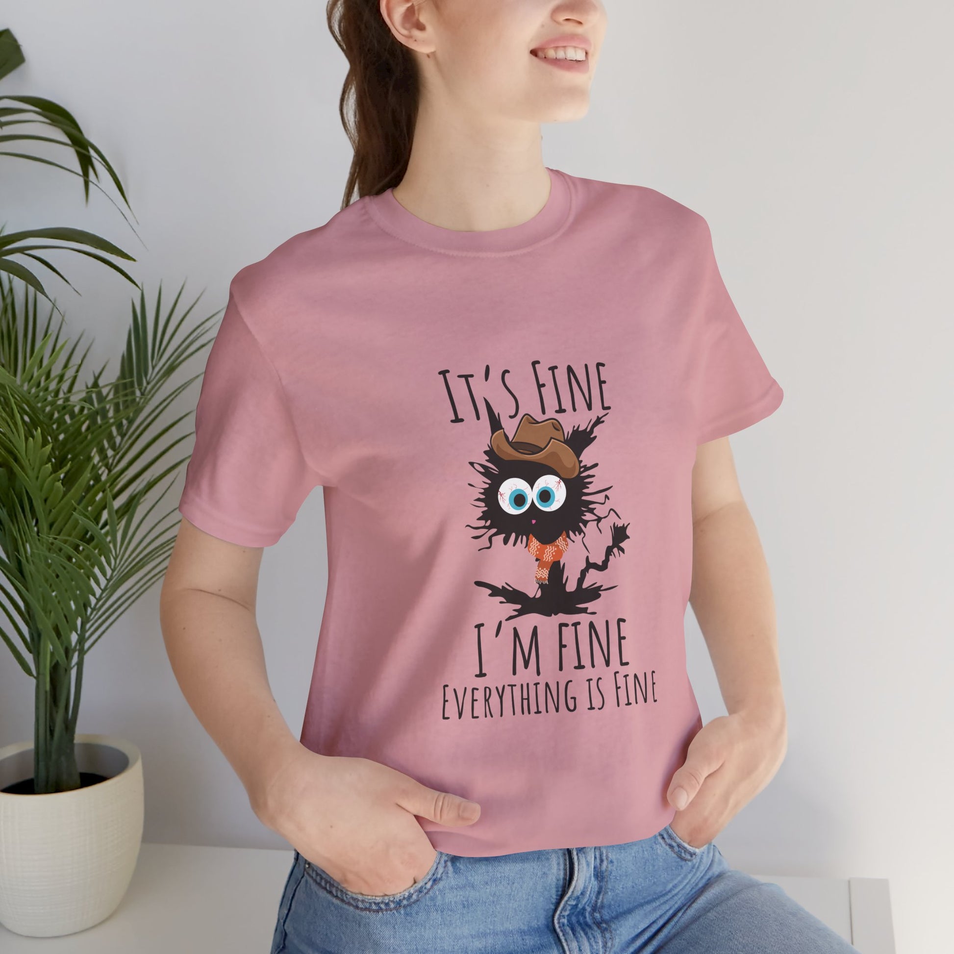 Everything Is Fine Meowdy T-Shirt - furevermama