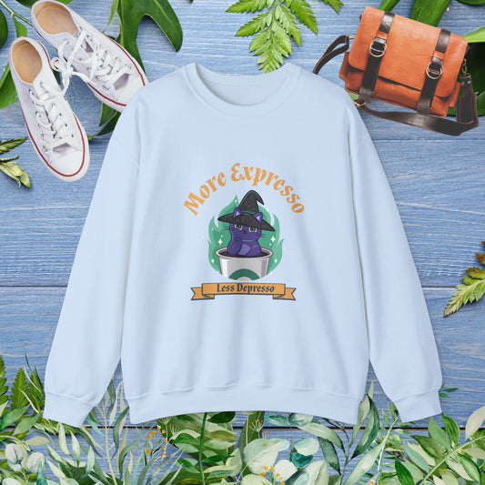 More Expresso Cat Crewneck Sweatshirt - furevermama