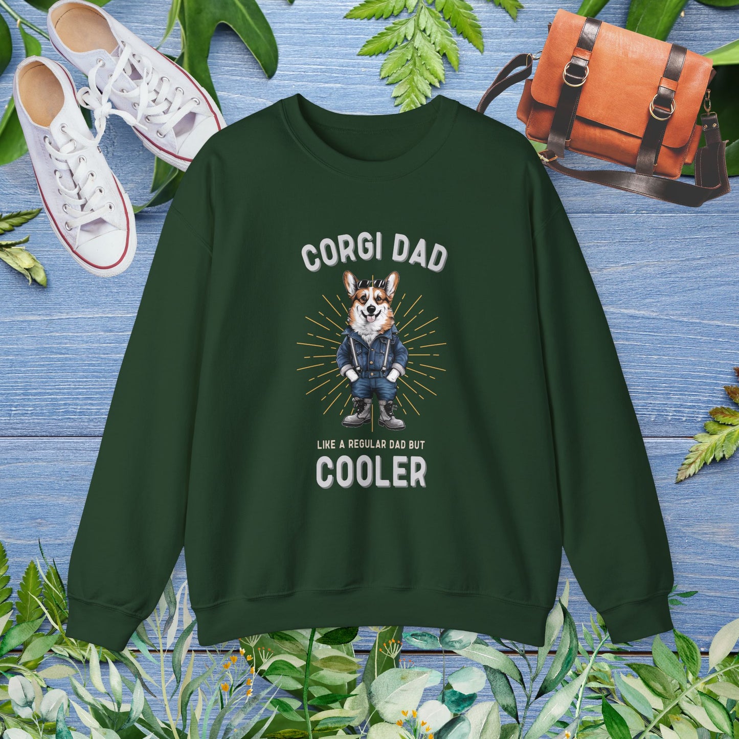 Cooler Corgi Dad Sweatshirt - furevermama