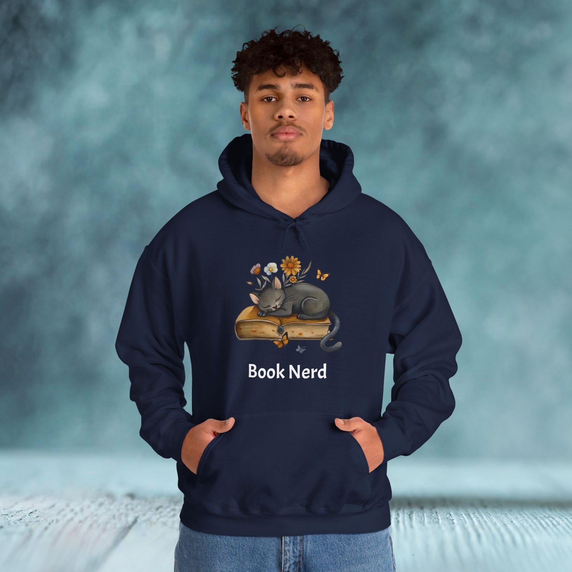 Cat The Book Nerb Unisex Hoodie - furevermama