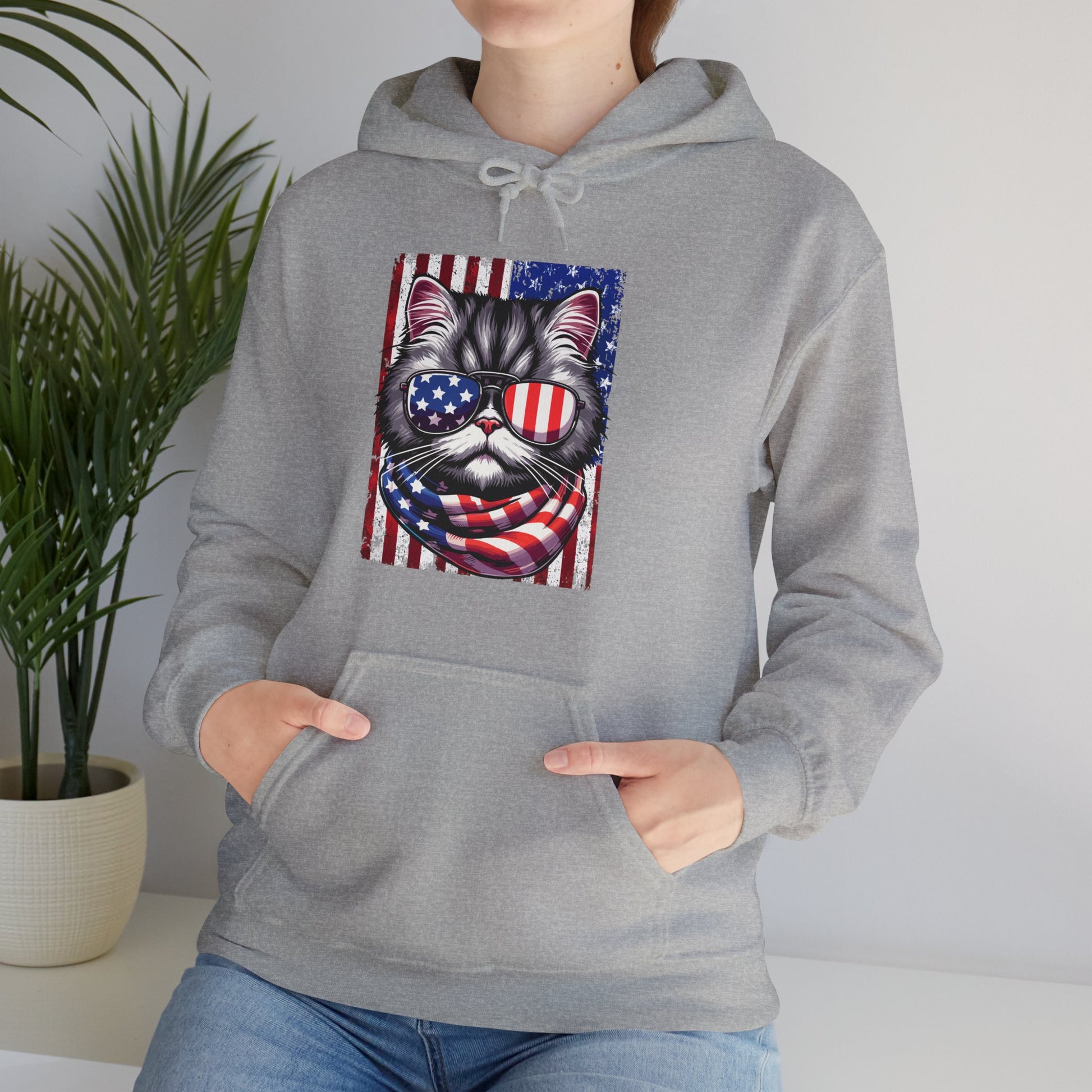 Patriotic Cat Hoodie - furevermama