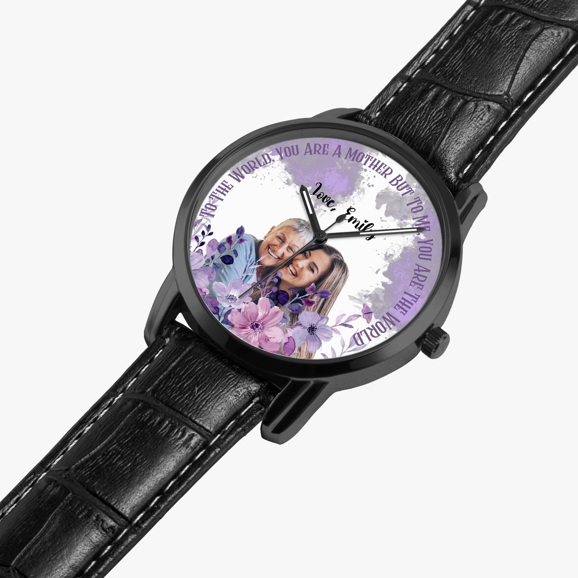 Personalized Premium Wide Type Quartz Watch - With Your Photo and Name - furevermama