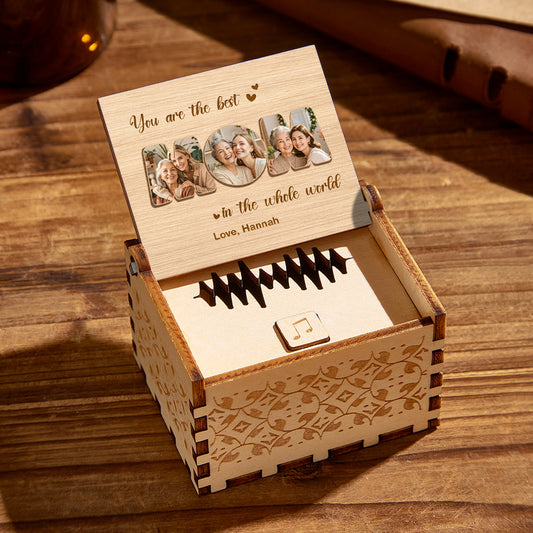 You Are The Best In The World - Personalized Wooden Photo Music Box To Mom