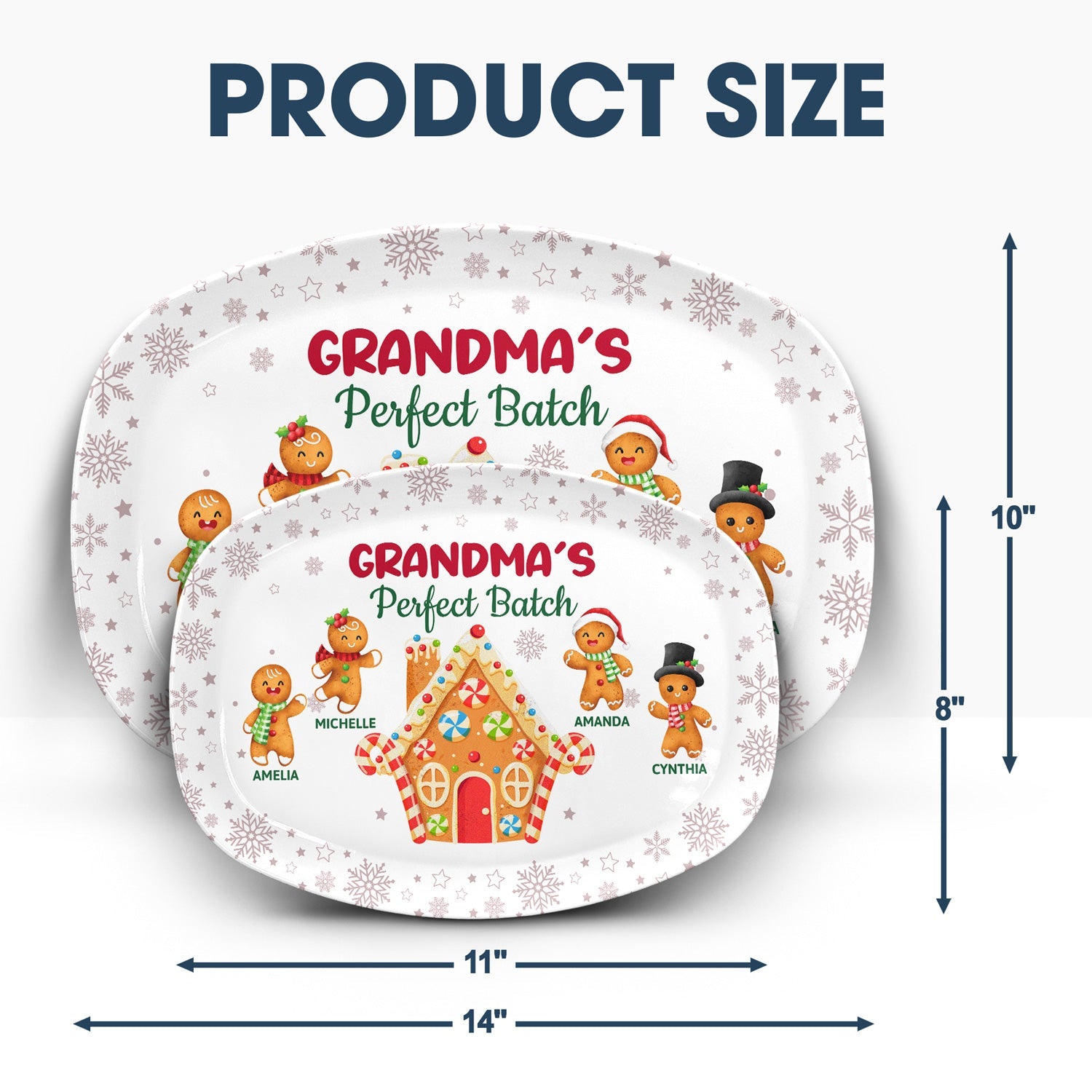Grandma's Perfect Batch - Christmas, Loving Gift For Mom, Grandma, Grandparents, Family - Personalized Plate - furevermama