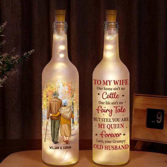 Couple To My Wife Our Home Ain't No Castle - Personalized Bottle Light - furevermama