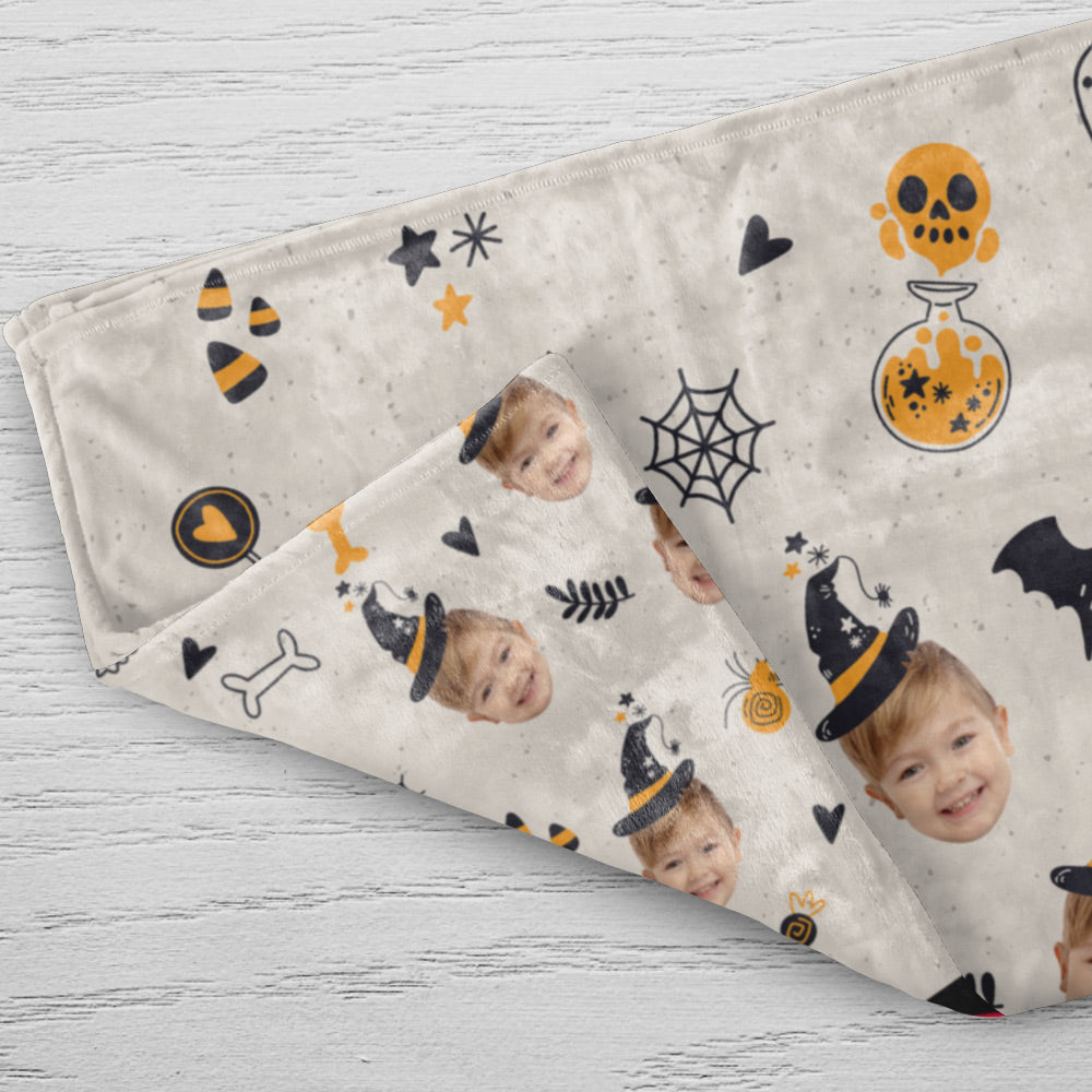 Halloween Theme Custom Face Blanket