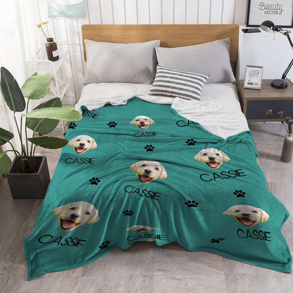 Sweet Dream With Your Dog Blanket - Custom Dog Face Blanket - Dog Lover Gift - furevermama