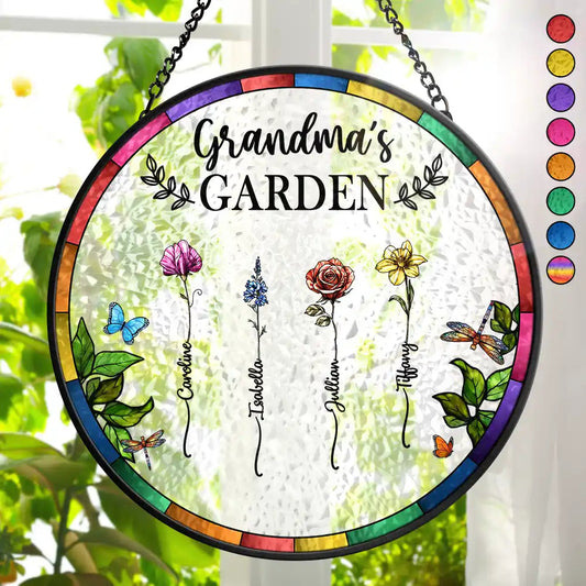Grandma's Garden - Personalized Birth Flower Stained Glass Suncatcher - furevermama