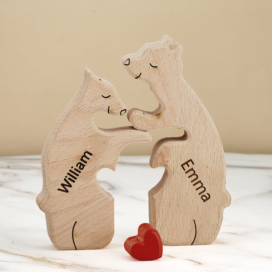 Hunging Bear Family Wooden Puzzles