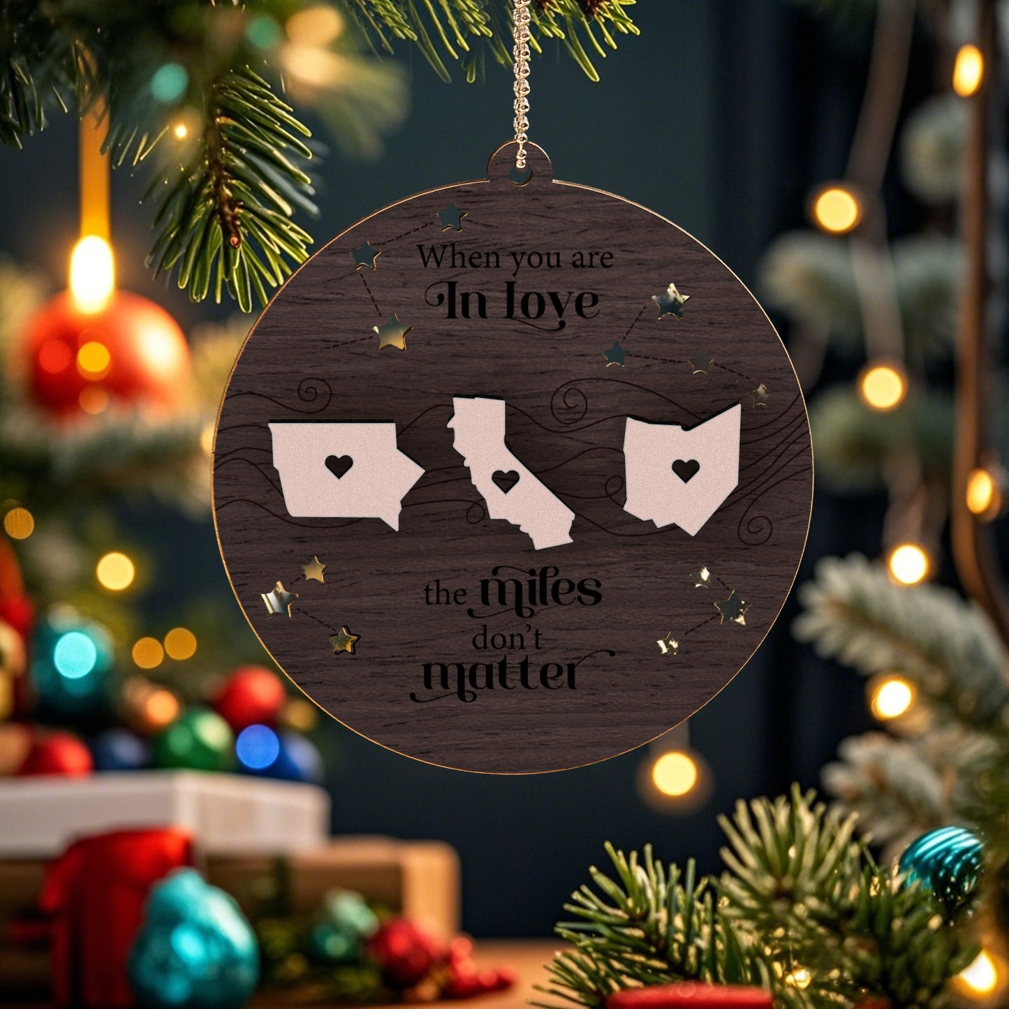 Family milestone ornament - 2 Layered Wooden Ornament - Christmas Gift For Family - furevermama