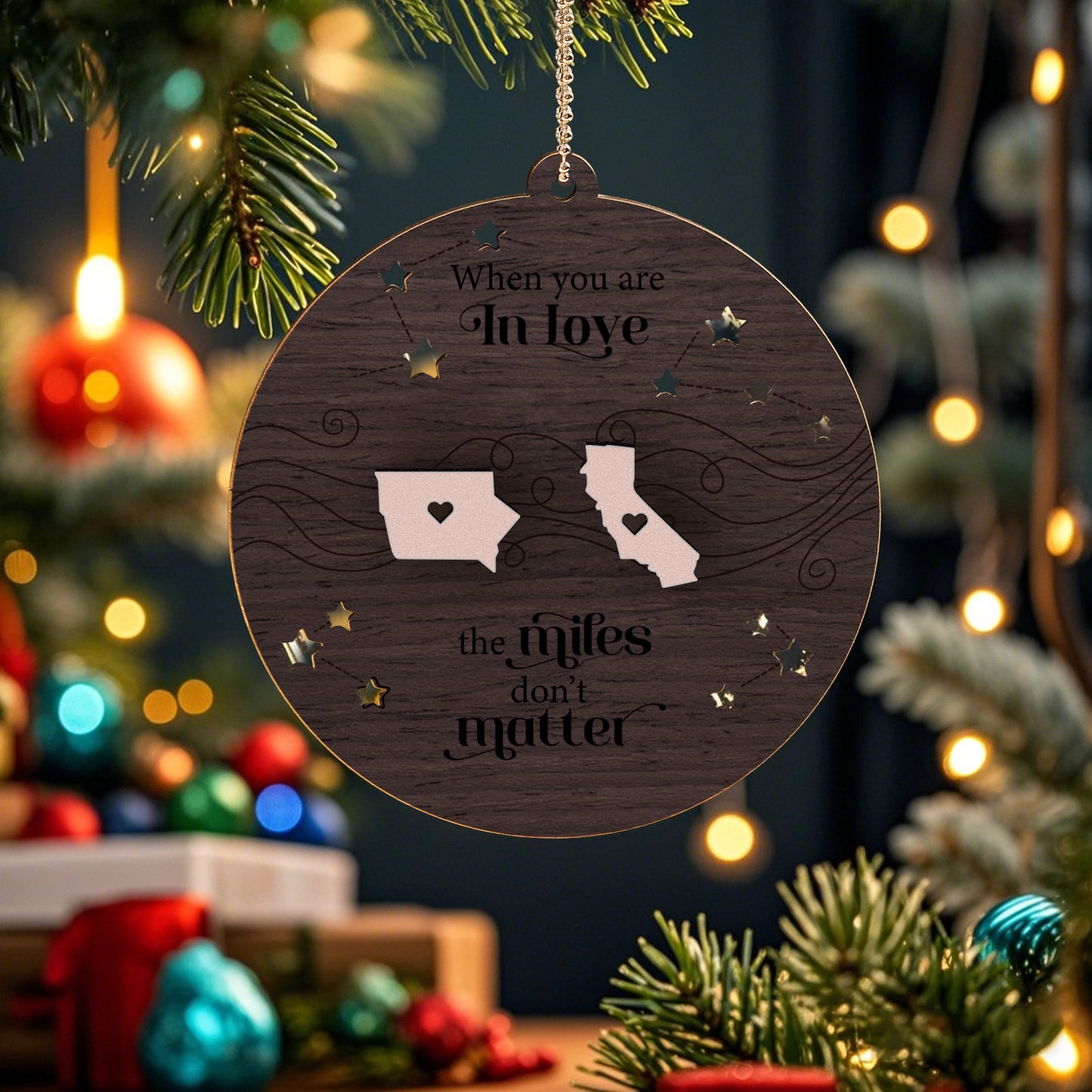 Family milestone ornament - 2 Layered Wooden Ornament - Christmas Gift For Family - furevermama