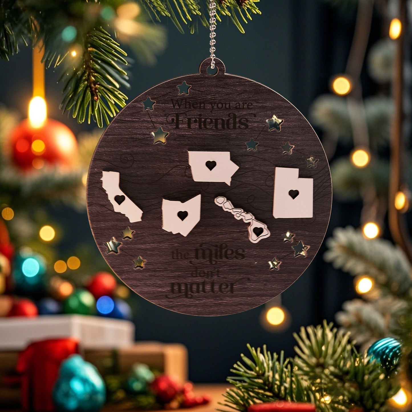 Family milestone ornament - 2 Layered Wooden Ornament - Christmas Gift For Family - furevermama