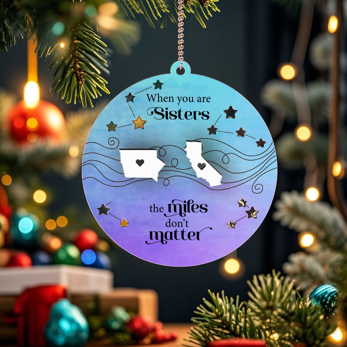Family milestone ornament - 2 Layered Wooden Ornament - Christmas Gift For Family - furevermama