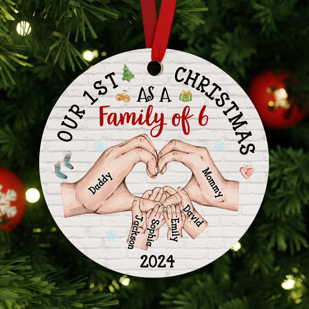 Personalized Baby's First Christmas As A Family Ornament