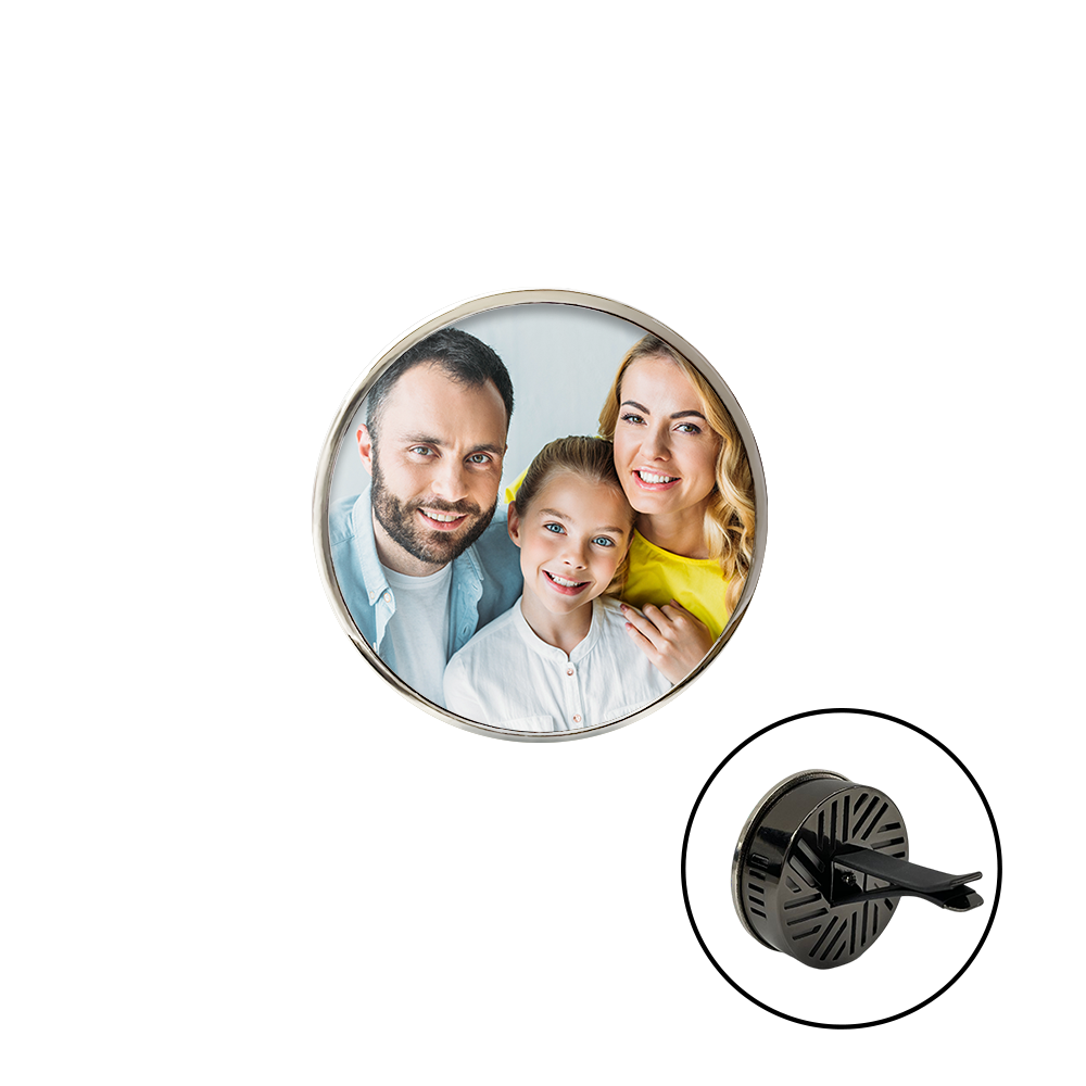 Decorative wall hook with a family photo on a white background