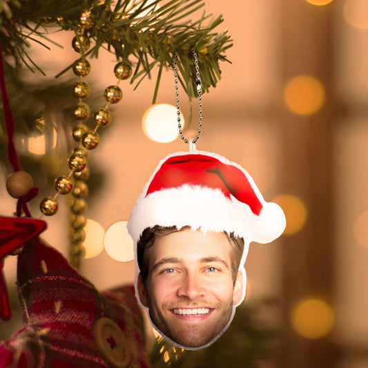 Custom Face Christmas Hat Ornament