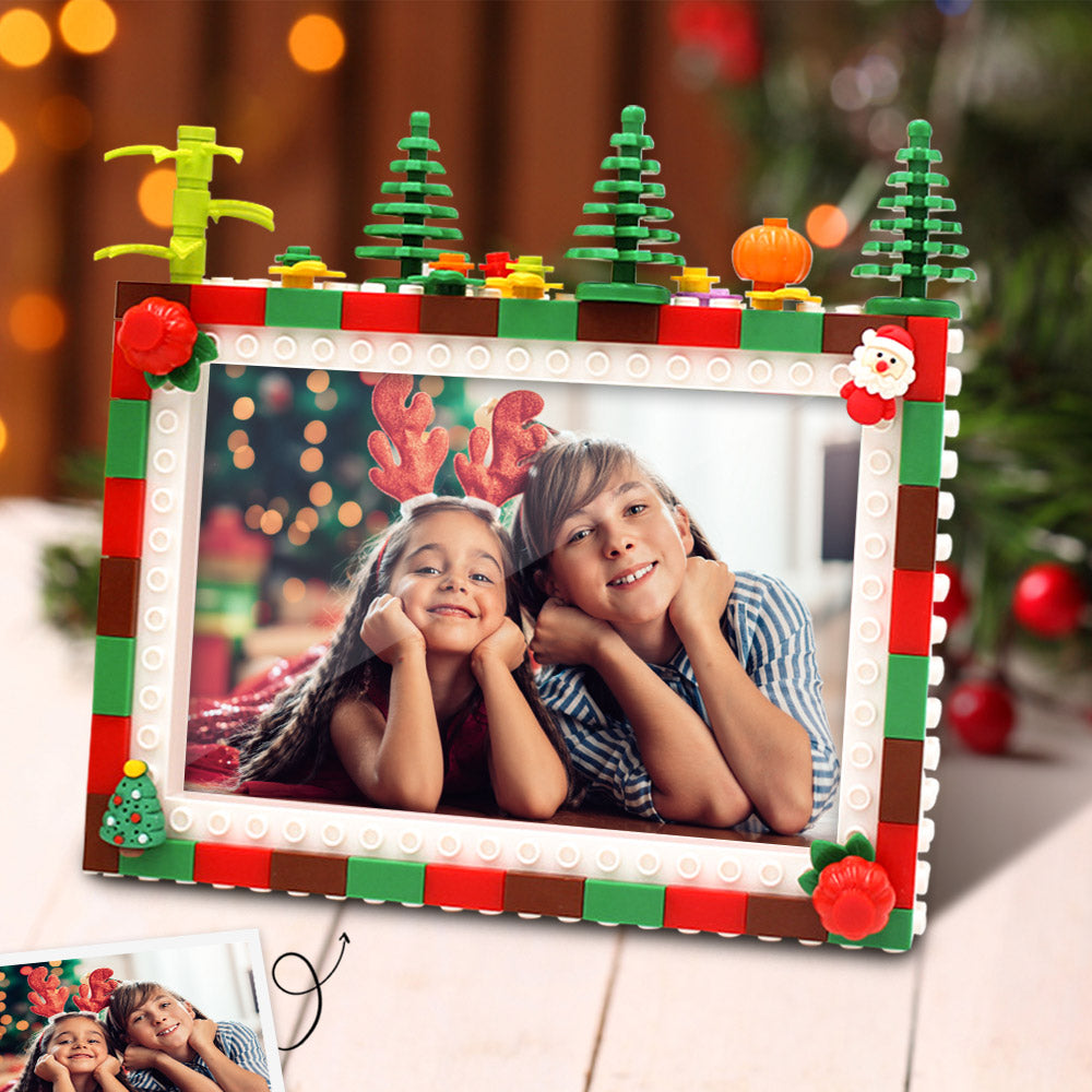 Custom Christmas Building Blocks Photo Frame