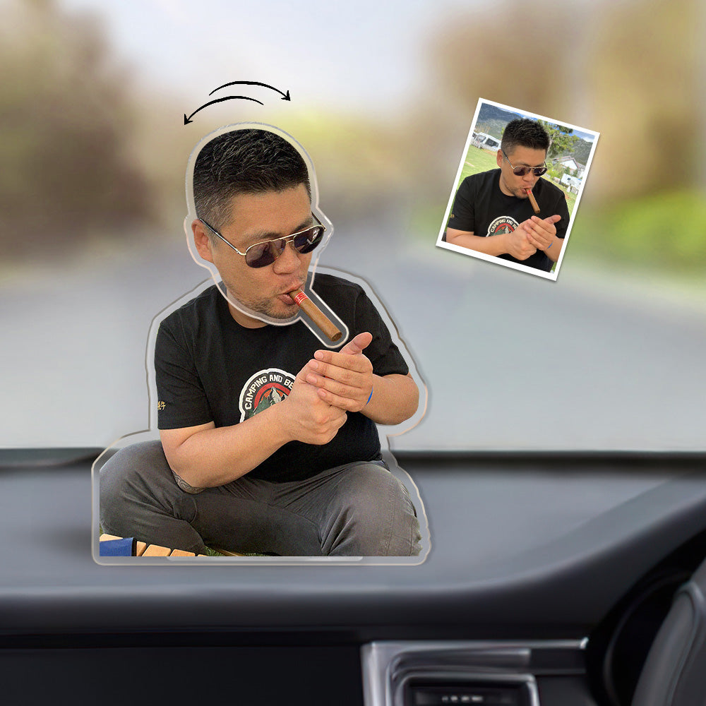 Custom Photo Automatic Shaking Head Car Or Home Desktop Decoration