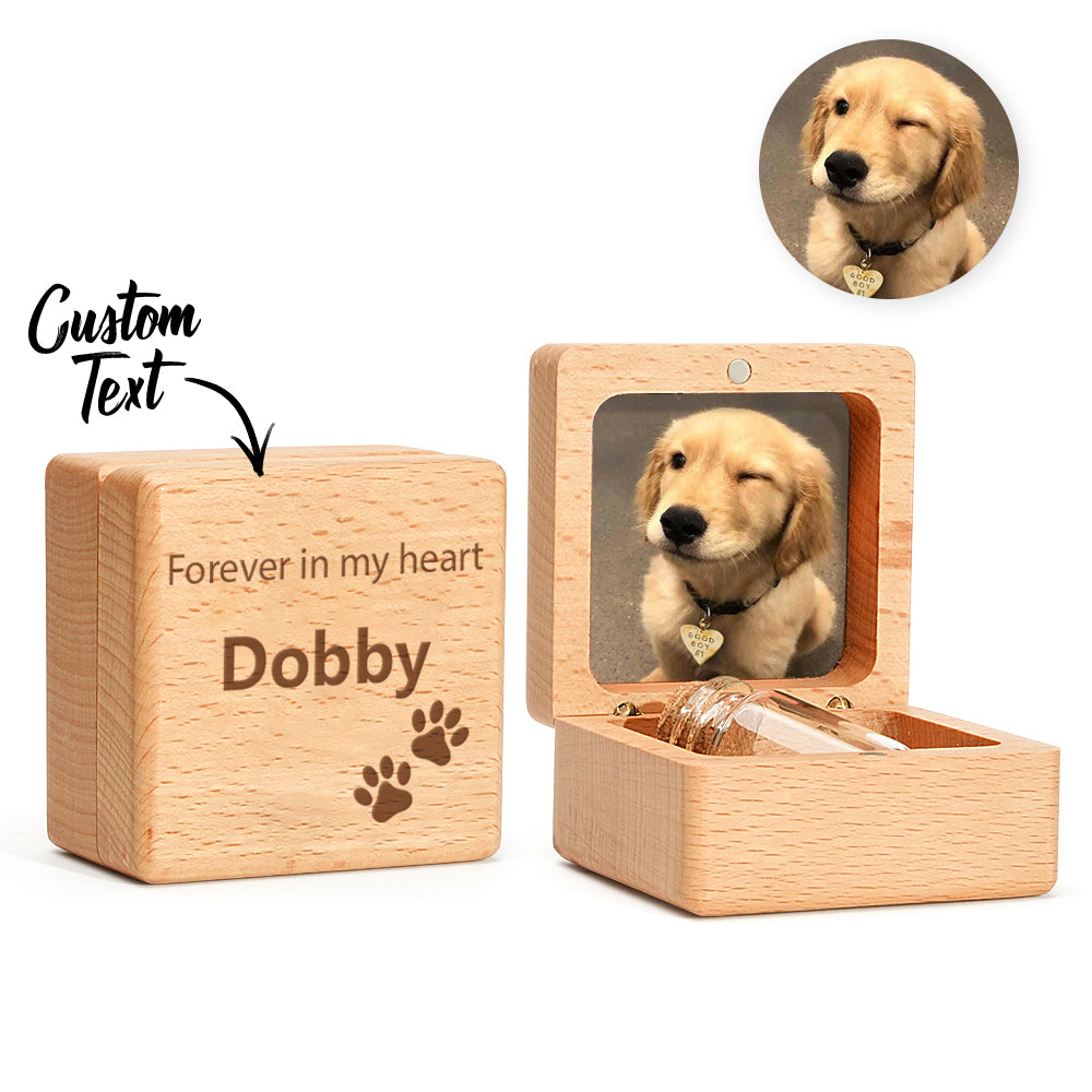 Loss of Pet Memorial Wooden Keepsake Box - Gift for Pet Owner - furevermama