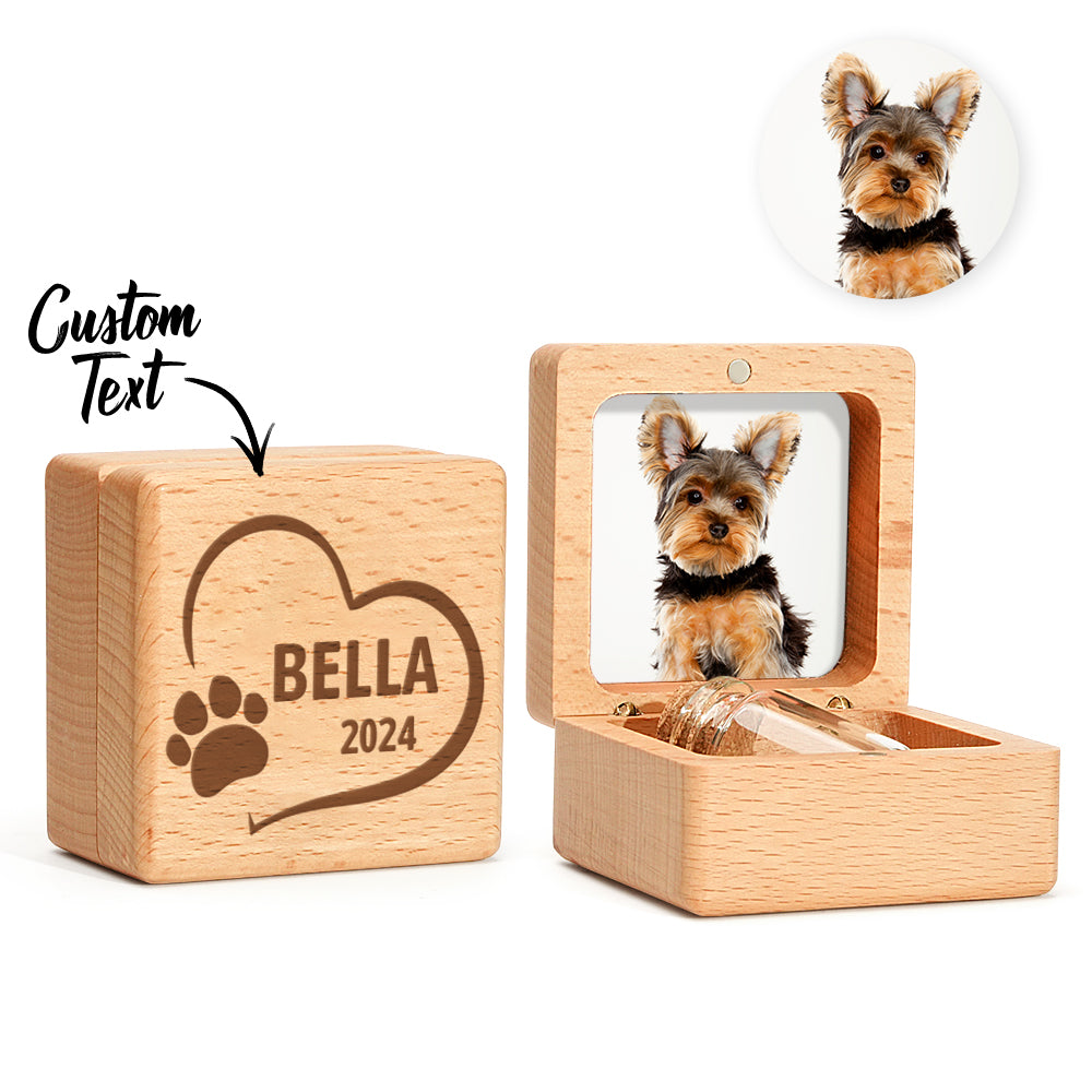 Loss of Pet Memorial Wooden Keepsake Box - Gift for Pet Owner - furevermama