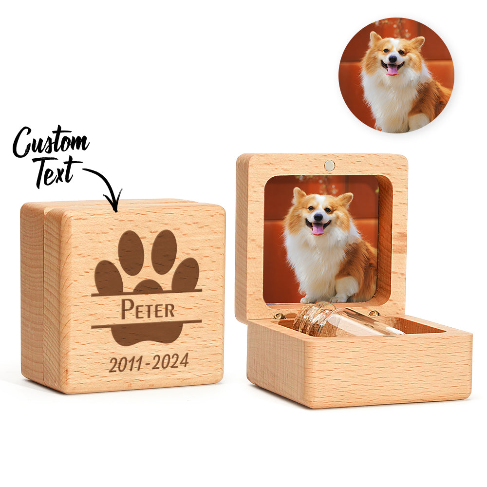 Loss of Pet Memorial Wooden Keepsake Box - Gift for Pet Owner - furevermama
