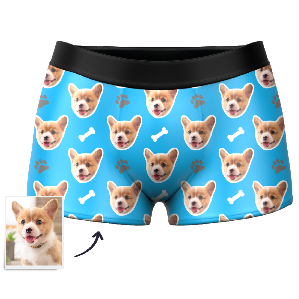 Custom Dog Face Boxers Personalized Men's Underwear - furevermama