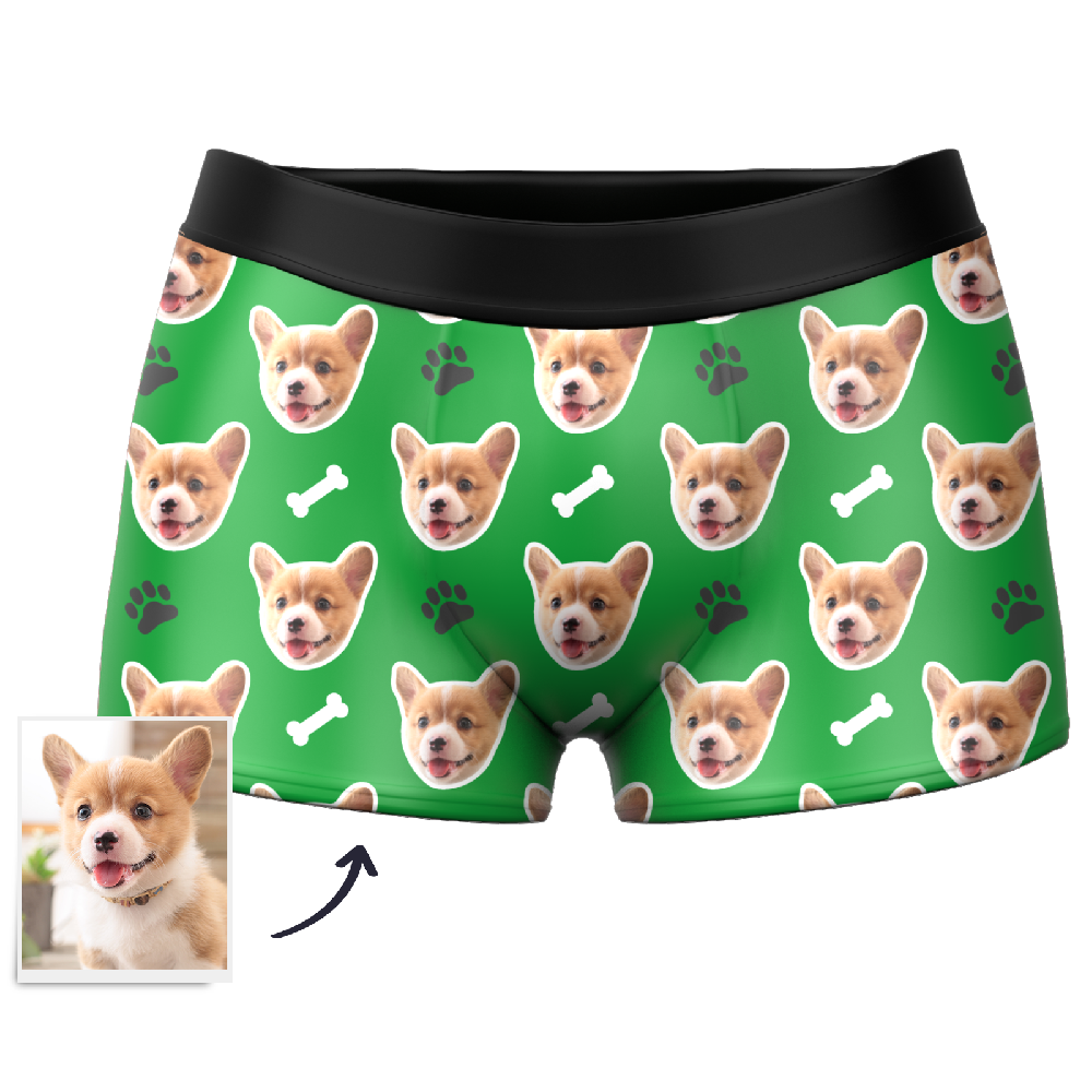Custom Dog Face Boxers Personalized Men's Underwear - furevermama