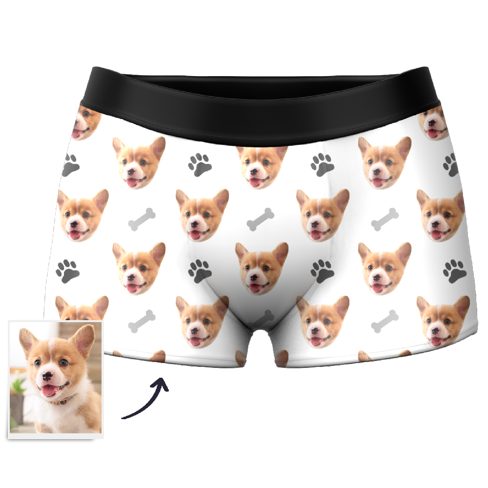 Custom Dog Face Boxers Personalized Men's Underwear - furevermama