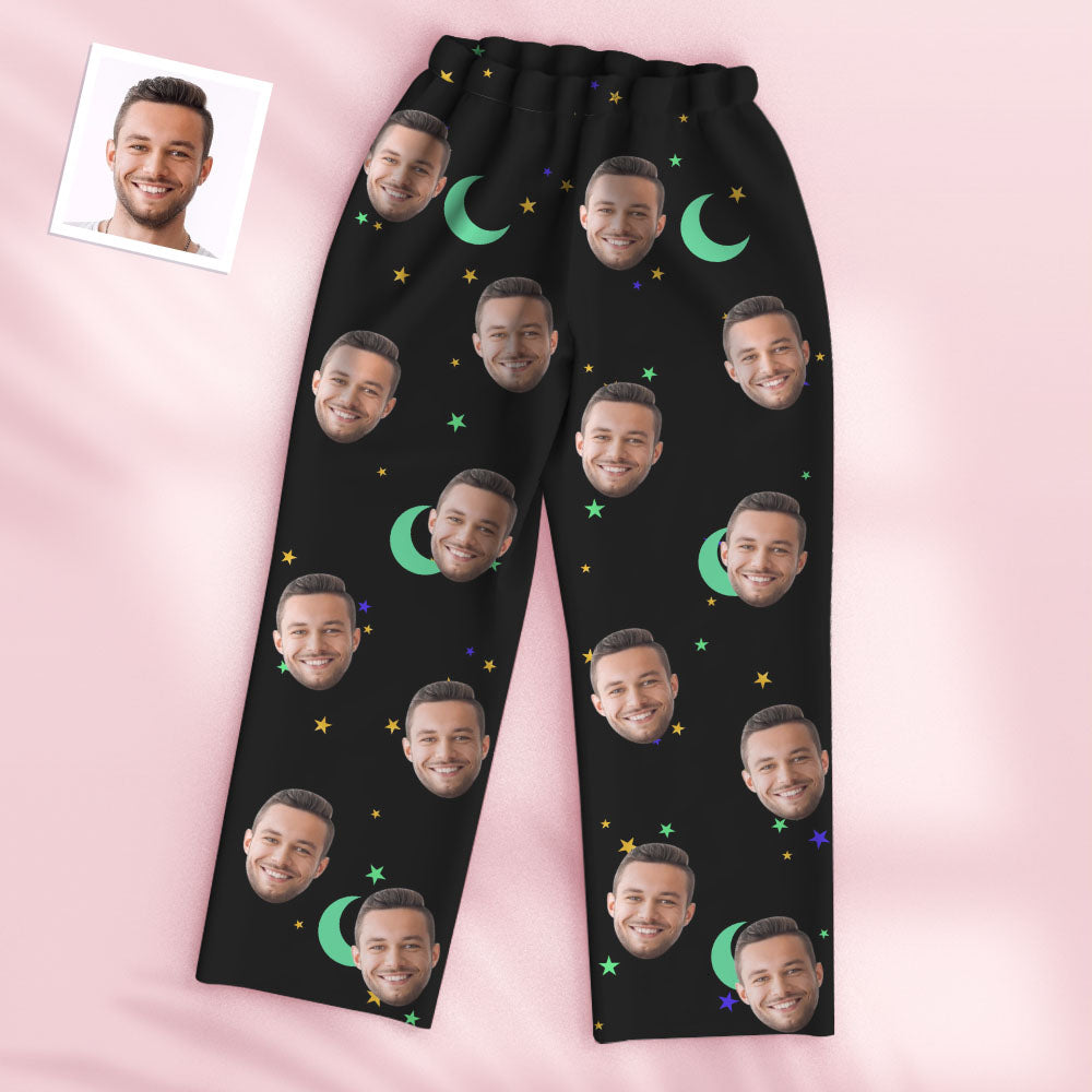 Custom Photo Face Pajama Personalized Starry Sky Style Gifts