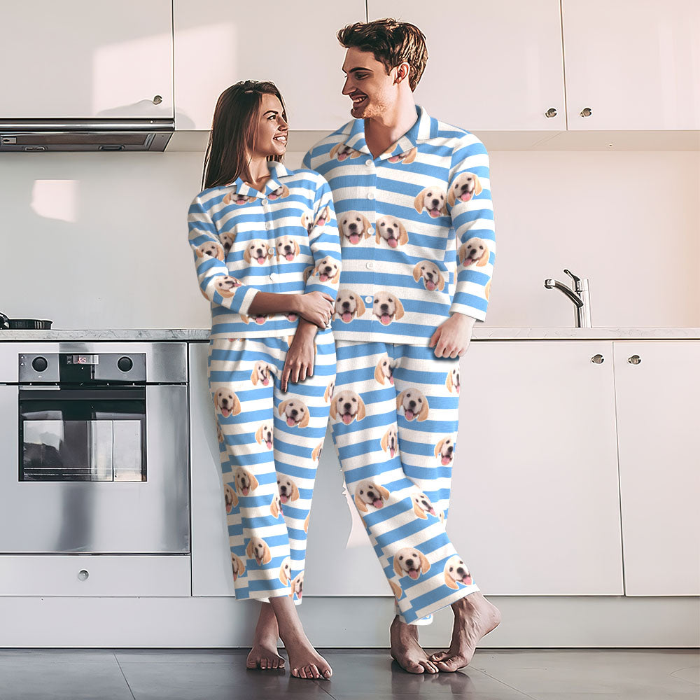 Custom Pet Face Pajama Set For Pet Lover