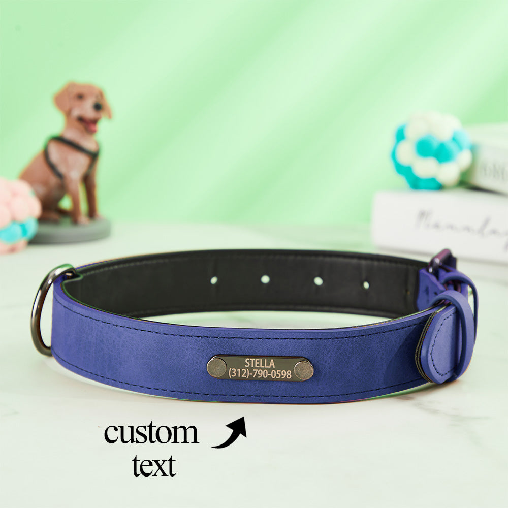Custom Engraved Leather Dog Collar - furevermama